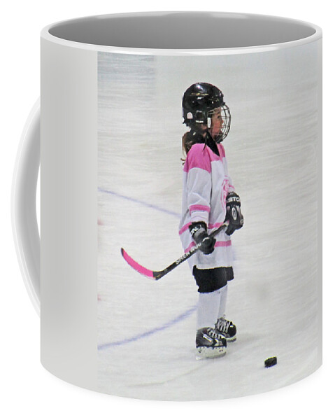 Hockey Coffee Mug featuring the photograph Vicious Hockey Player by Ian MacDonald