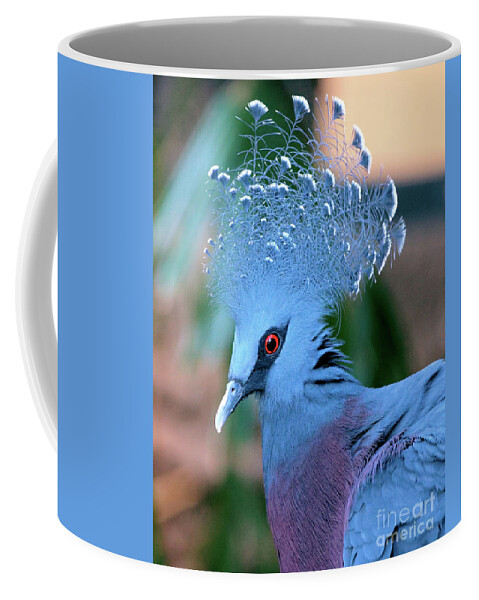 Portrait Coffee Mug featuring the photograph Victoria Crowned Pigeon by Stephen Melia