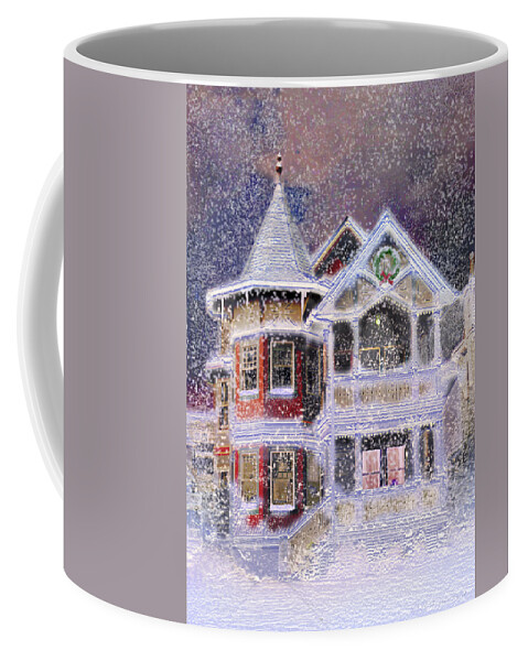 House Coffee Mug featuring the digital art Victorian Christmas by Steve Karol