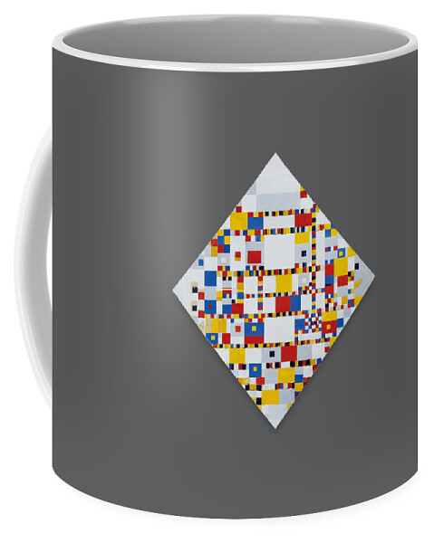 Victory Boogie Woogie Piet Mondrian Coffee Mug featuring the painting Victory Boogie by MotionAge Designs