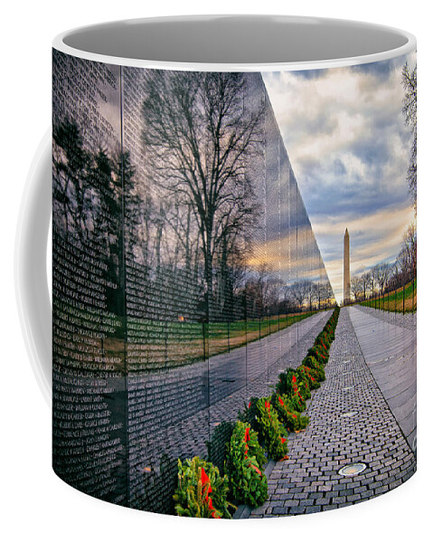 Washngton Coffee Mug featuring the photograph Vietnam War Memorial, Washington, DC, USA by Sam Antonio