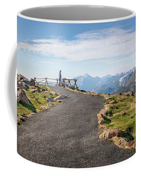 Mountain Range Coffee Mug featuring the photograph View At The Top by James Woody