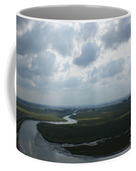 Mont St. Michel Coffee Mug featuring the photograph View from Abbey on Mont St. Michel by Christine Jepsen