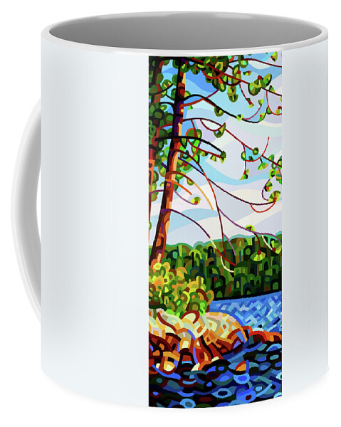  Coffee Mug featuring the painting View From Mazengah - crop by Mandy Budan