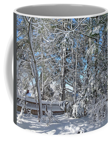 Winter Coffee Mug featuring the photograph View from my Window by Lyuba Filatova