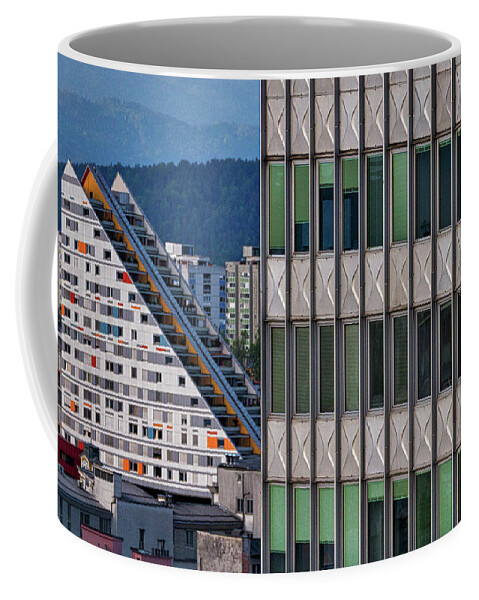 Ljubljana Coffee Mug featuring the photograph View from the Skyscraper #3 - Slovenia by Stuart Litoff