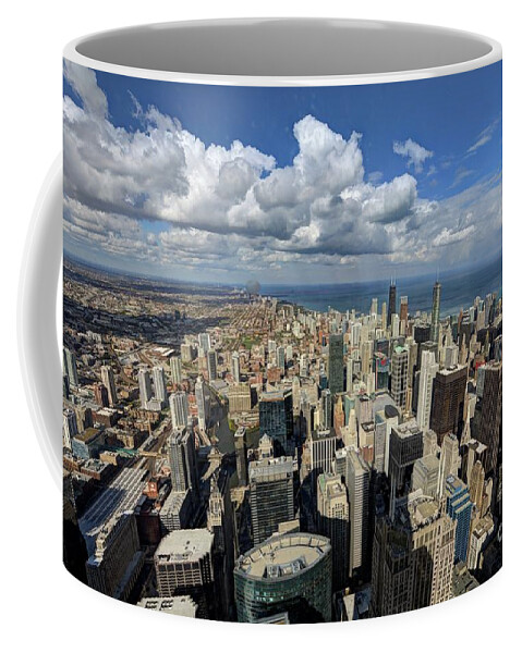 Architecture Tour Coffee Mug featuring the photograph View From The Willis Tower Chicago by Wayne Moran