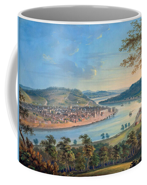 John Caspar Wild Coffee Mug featuring the painting View of Cincinnati From Covington by John Caspar Wild