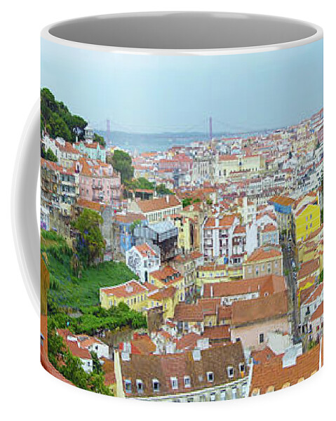 Lisbon Coffee Mug featuring the photograph View of Lisbon by Patricia Schaefer