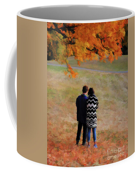 View Of Olana Coffee Mug featuring the painting View of Olana by Jeelan Clark