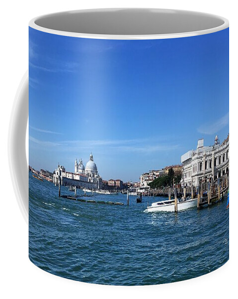 Marina Usmanskaya Coffee Mug featuring the photograph View of the San Marco from the pier of gondoliers by Marina Usmanskaya
