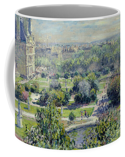 View Coffee Mug featuring the painting View of the Tuileries Gardens by Claude Monet
