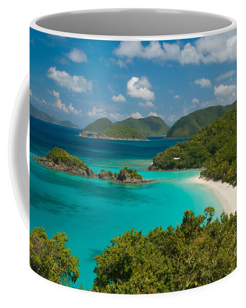 Virgin Islands Coffee Mug featuring the photograph View of Trunk Bay on St John - United States Virgin Islands by Anthony Totah