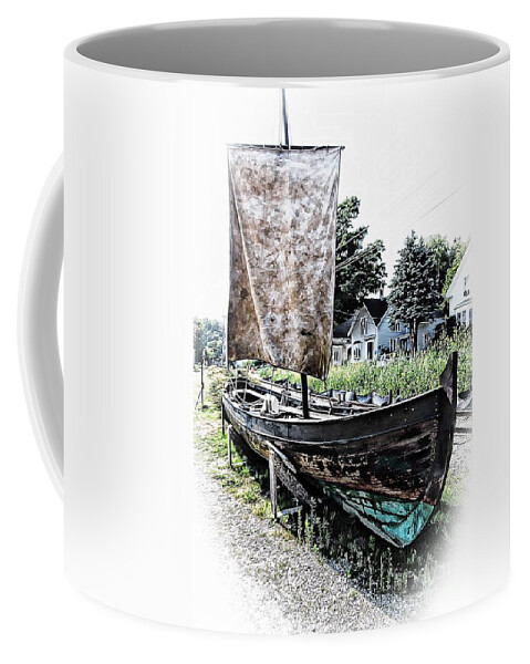 Marcia Lee Jones Coffee Mug featuring the photograph Viking Boat by Marcia Lee Jones