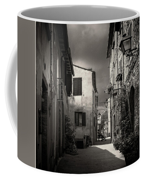 Italian Coffee Mug featuring the photograph Village street in Scansano, Tuscany by Peter V Quenter