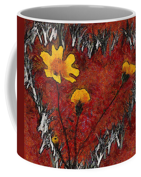 Semi-abstract Coffee Mug featuring the painting Vincent's Valentine by RC DeWinter