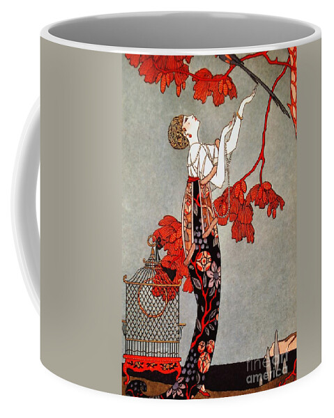 Art Deco Coffee Mug featuring the painting Vintage Art Deco Fashion by Mindy Sommers
