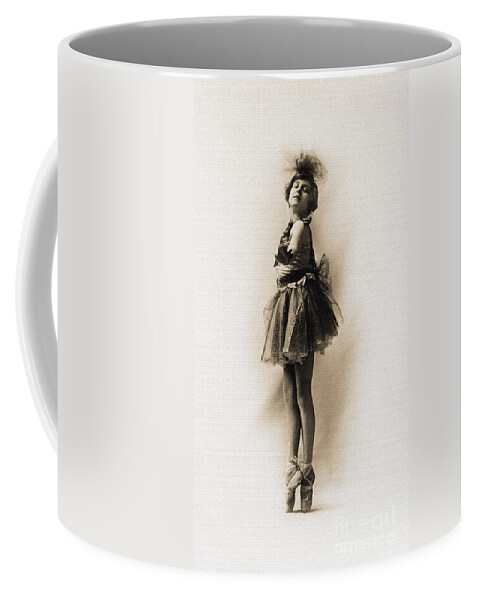 Antique Coffee Mug featuring the photograph Vintage Ballet Dancer On Pointe by Vintage Collectables
