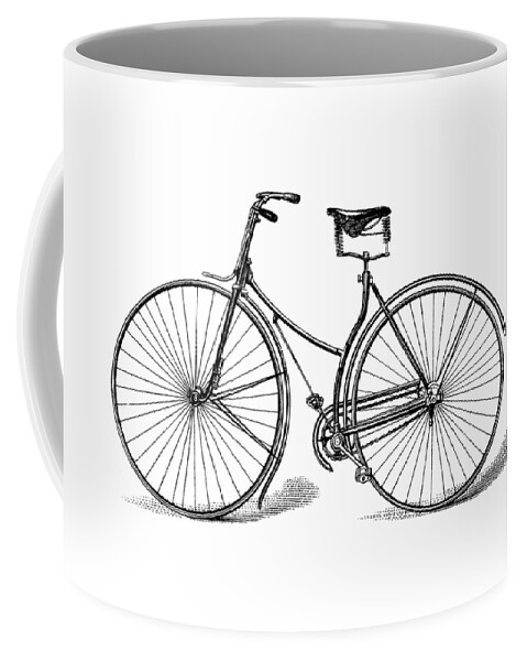 Retro Bike Coffee Mug featuring the digital art Vintage Bike by Kim Kent