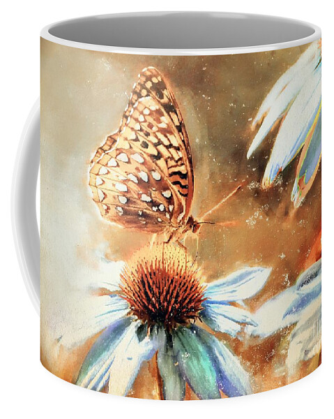 Butterfly Coffee Mug featuring the photograph Vintage Butterfly Print by Tina LeCour