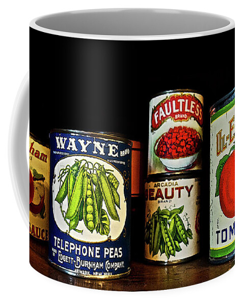Vintage Coffee Mug featuring the photograph Vintage Canned Vegetables by Joan Reese