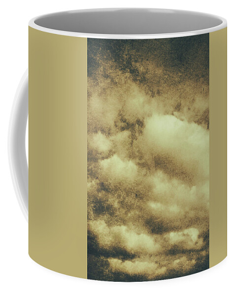 Vintage Coffee Mug featuring the photograph Vintage cloudy sky. Old day background by Jorgo Photography