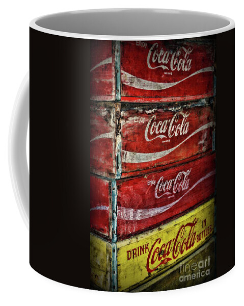 Coke Coffee Mug featuring the photograph Vintage Coca Cola Crates by Paul Ward