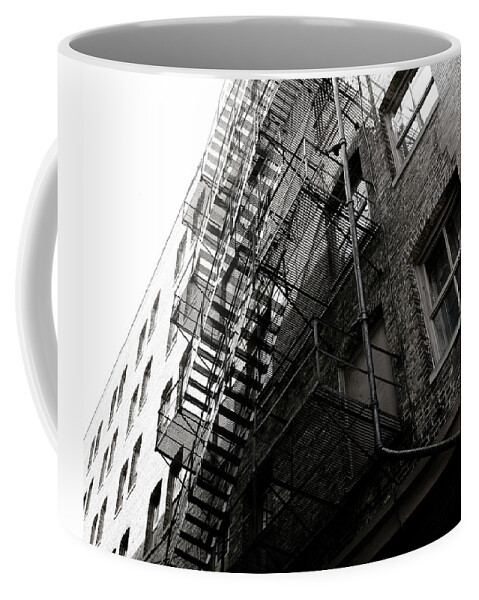 Milwaukee Coffee Mug featuring the photograph Vintage Fire Escape by Marilyn Hunt
