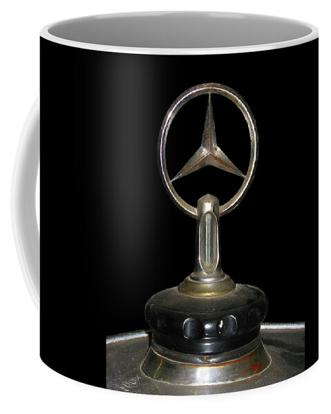Advertising Coffee Mug featuring the photograph Vintage Mercedes Radiator Cap by David and Carol Kelly