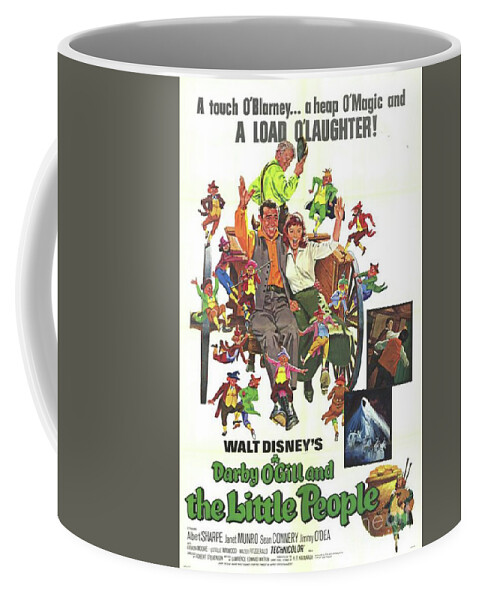 Darby Coffee Mug featuring the painting Vintage Movie Posters, Darby O'Gill and the Little people by Esoterica Art Agency
