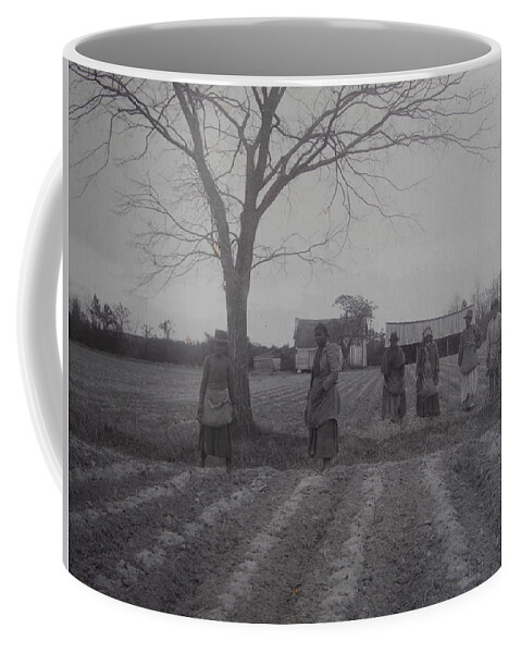 Sharecropper Coffee Mug featuring the photograph Vintage Photograph 1902 New Bern North Carolina Sharecroppers by Virginia Coyle