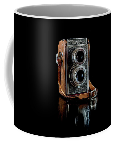 Camera Coffee Mug featuring the photograph Vintage Ricohflex camera by Adam Reinhart