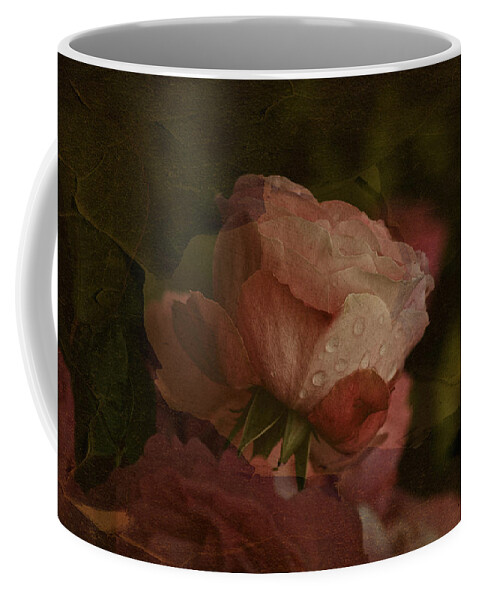 Rose Coffee Mug featuring the photograph Vintage Rose with Droplets by Richard Cummings