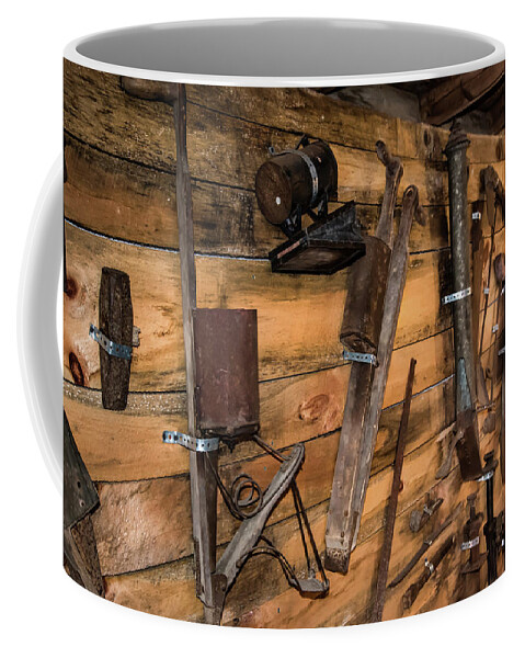 Old Tools Coffee Mug featuring the photograph Vintage Tools For Farming by Cynthia Wolfe