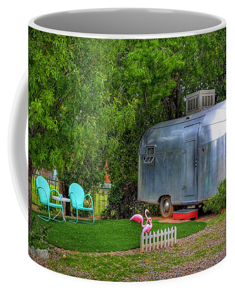El Rey Coffee Mug featuring the photograph Vintage Trailer by Charlene Mitchell
