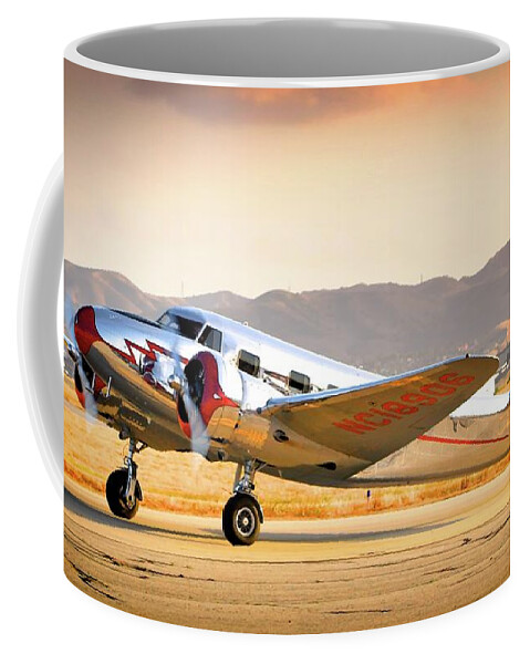 Aircraft Coffee Mug featuring the photograph Les Whittlesey's Lockheed Electra 12A by Gus McCrea