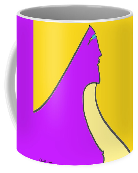 Nude Coffee Mug featuring the digital art Violet Blonde by Jeffrey Quiros