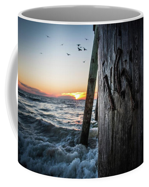 Sunrise Coffee Mug featuring the photograph Virginia Beach Sunrise 17 by Larkin's Balcony Photography