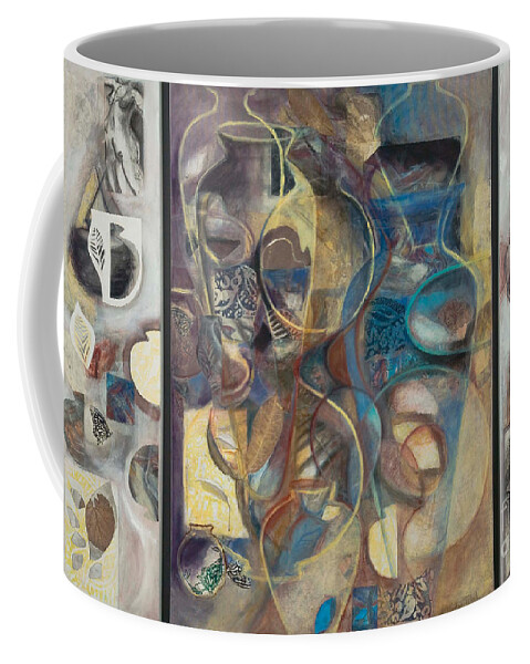 Vessels Coffee Mug featuring the painting Visible Traces by Kerryn Madsen-Pietsch