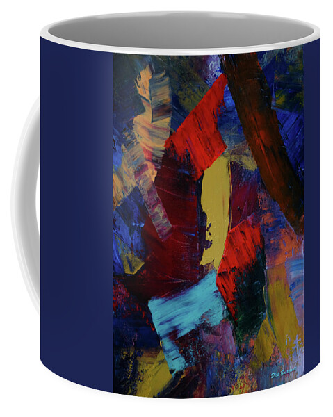 Abstract Coffee Mug featuring the painting Visions by Dick Bourgault