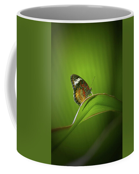 Butterfly Coffee Mug featuring the photograph Visitor by Randy Pollard