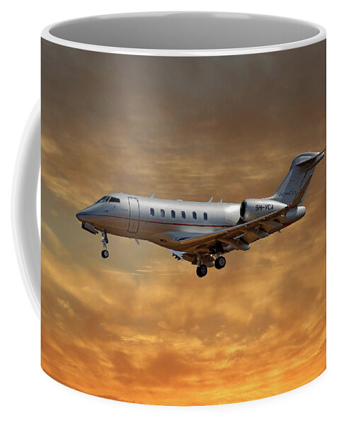 Vista Jet Coffee Mug featuring the photograph Vista Jet Bombardier Challenger 300 2 by Smart Aviation