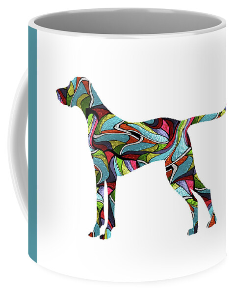 Vizsla Coffee Mug featuring the digital art Vizsla Spirit Glass by Gregory Murray