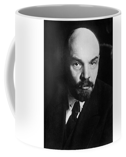 Lenin Coffee Mug featuring the photograph Vladimir Lenin Portrait by War Is Hell Store