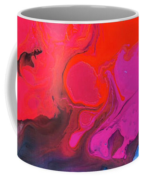 Abstract Coffee Mug featuring the painting Voice by Claire Desjardins