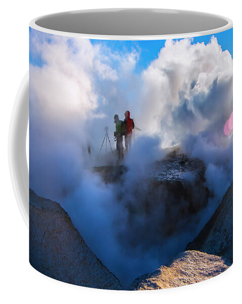 Trave Coffee Mug featuring the photograph Volcanic Activity, Altiplano, Bolivia by Venetia Featherstone-Witty