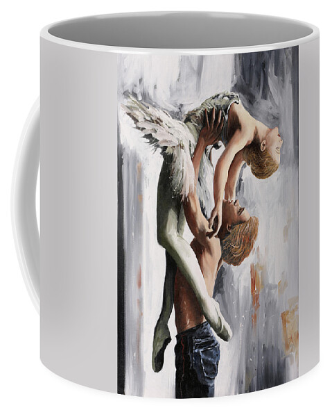 Fly Coffee Mug featuring the painting Volo Verso L'alto by Guido Borelli