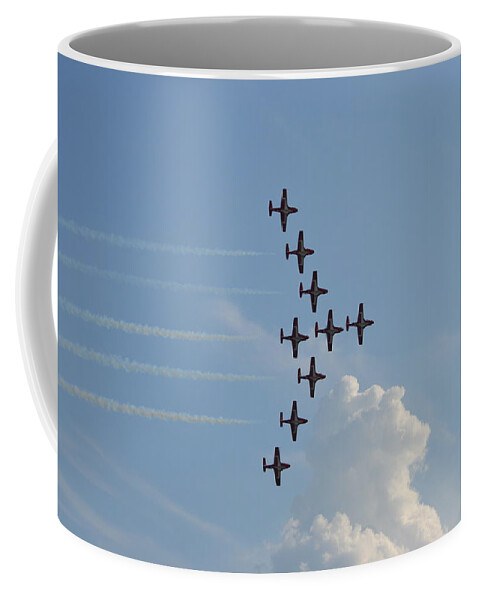 Planes Coffee Mug featuring the photograph Vulcan Formation by Eileen Brymer