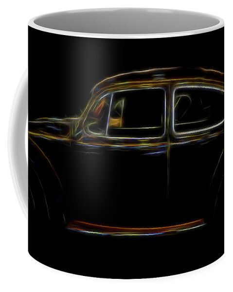 Auto Coffee Mug featuring the digital art 1966 VW Bug by Elijah Knight