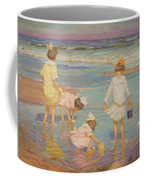 Edward Henry Potthast (american Coffee Mug featuring the painting Wading by MotionAge Designs